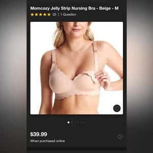 Momcozy jelly strip nursing bra— size medium in beige NWT